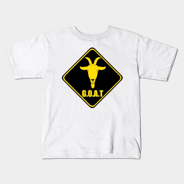 G.O.A.T v4 Kids T-Shirt by DanielCostaart